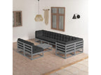 Gray Pine Wood Outdoor Furniture Set - dlz1766585690628