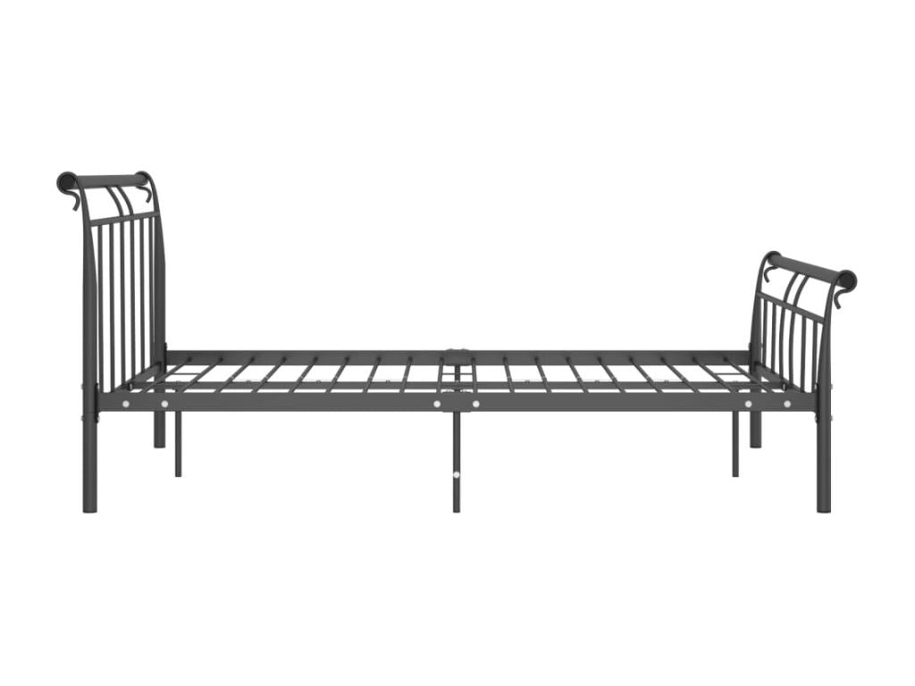 Black Metal Bed Frame, 140 x 200 cm