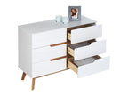 White Solid Wood Dresser