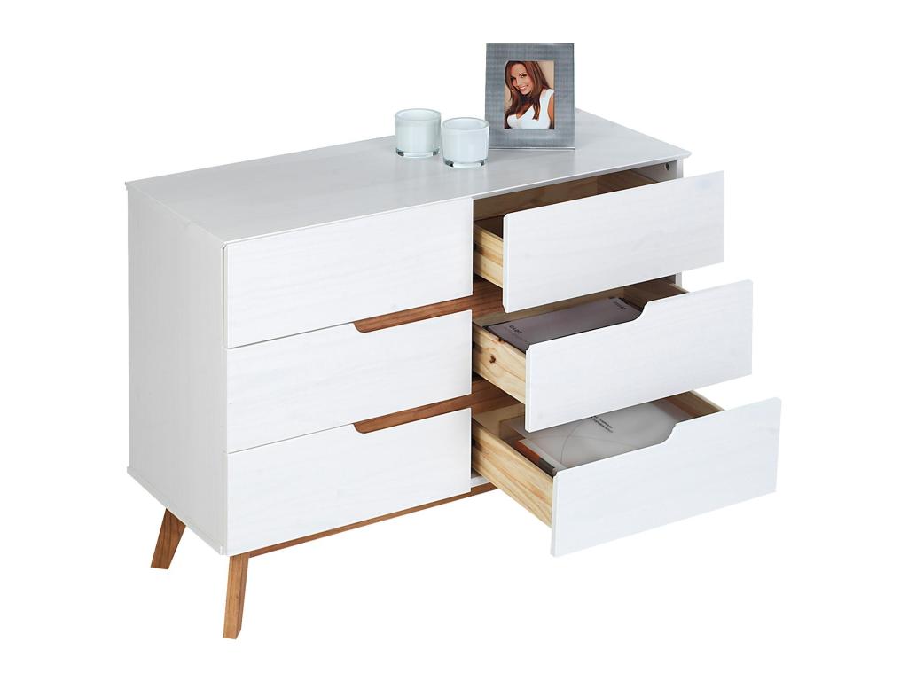White Solid Wood Dresser