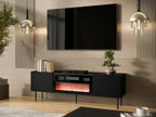 Black TV Stand, 181 x 59 x 40 cm