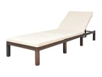 Brown Chaise Lounge, 195 x 60 x 22 cm