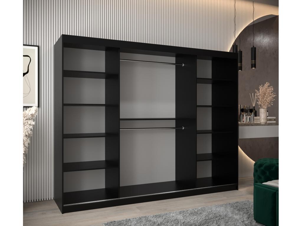 Black Wardrobe, 250 x 62 x 200 cm - dlz1766585661558