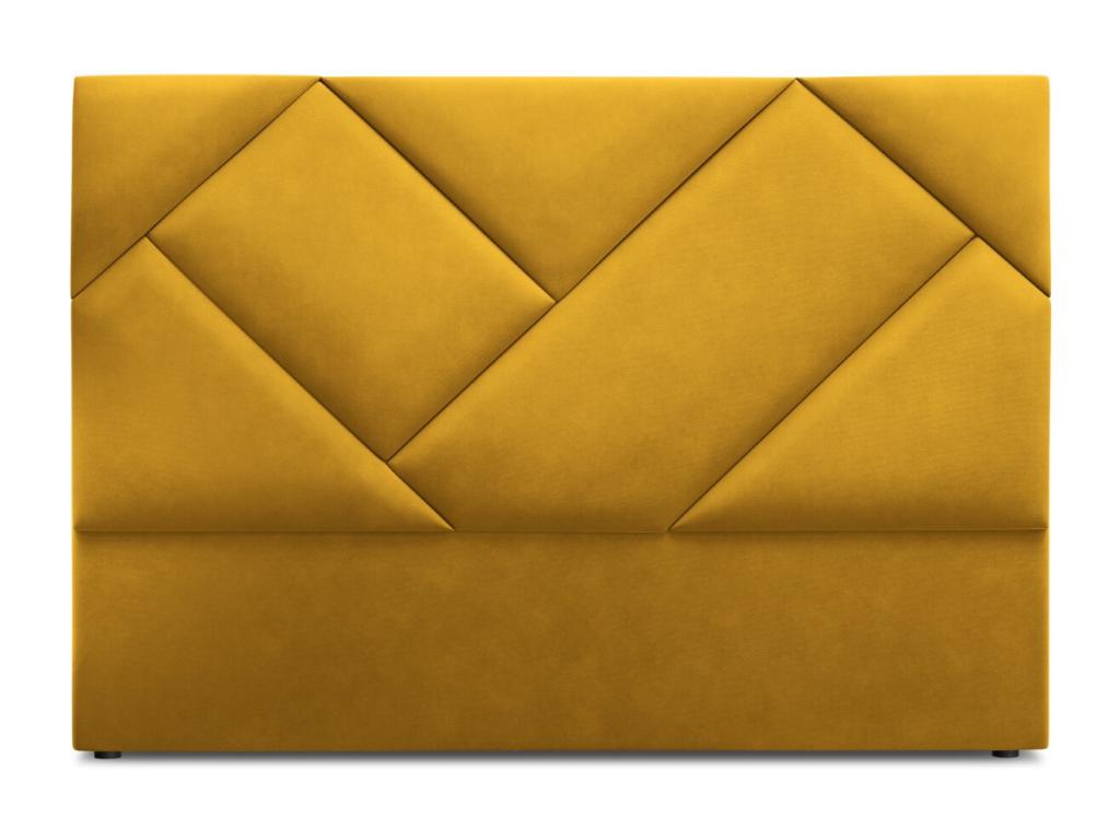 Yellow Velvet Bed, 180 x 8 x 120 cm