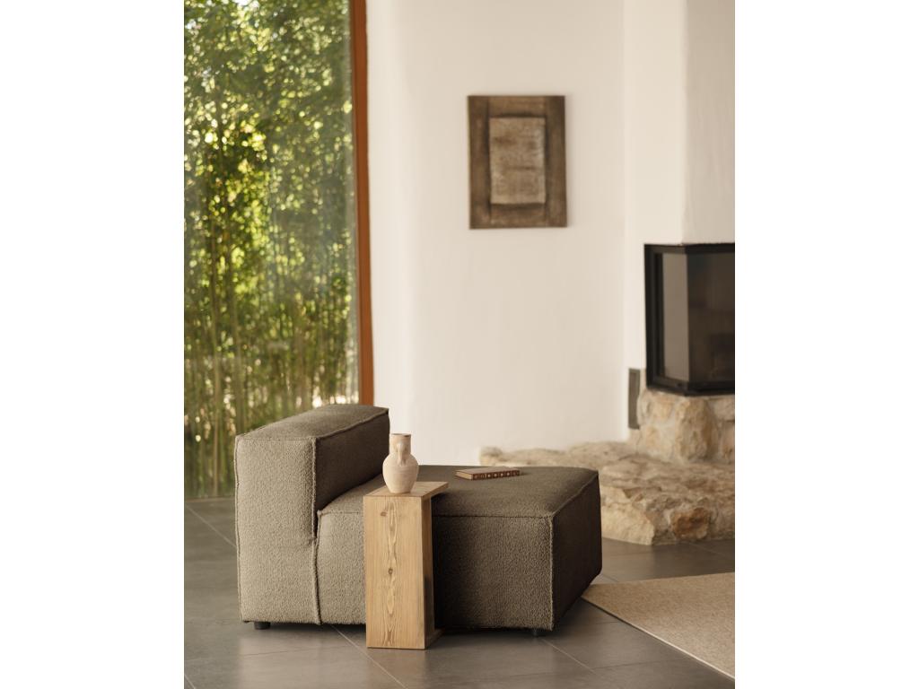 Brown Boucle Fabric Accent Chair, 110 x 90 cm