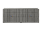 Gray Woven Resin Wicker Wardrobe, 198 x 55.5 x 80 cm
