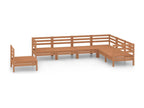 Brown Pine Wood Outdoor Furniture Set - dlz1766586020546