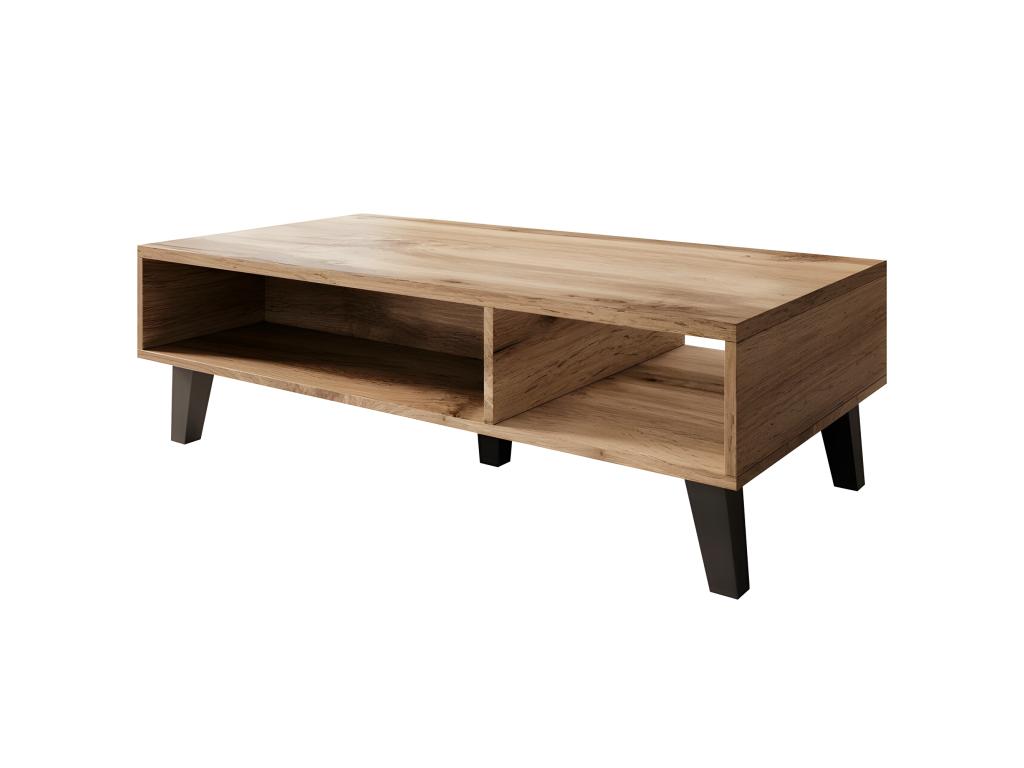 White Oak Wood Coffee Table, 110 x 60 cm