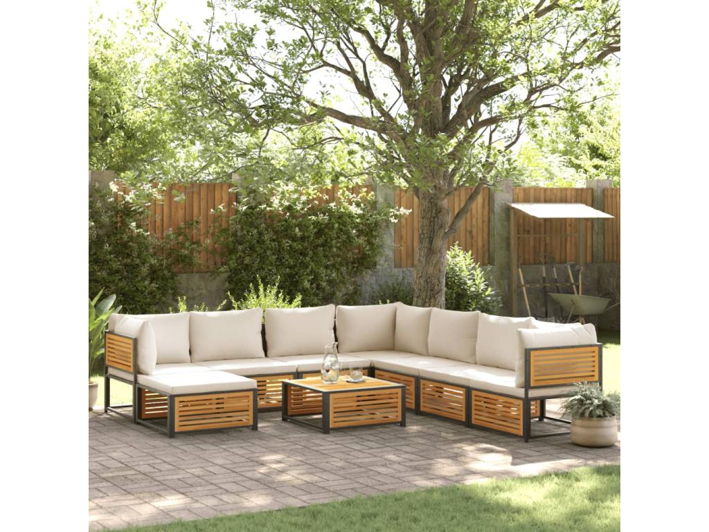 Brown Solid Wood Outdoor Furniture Set - dlz1766585859089