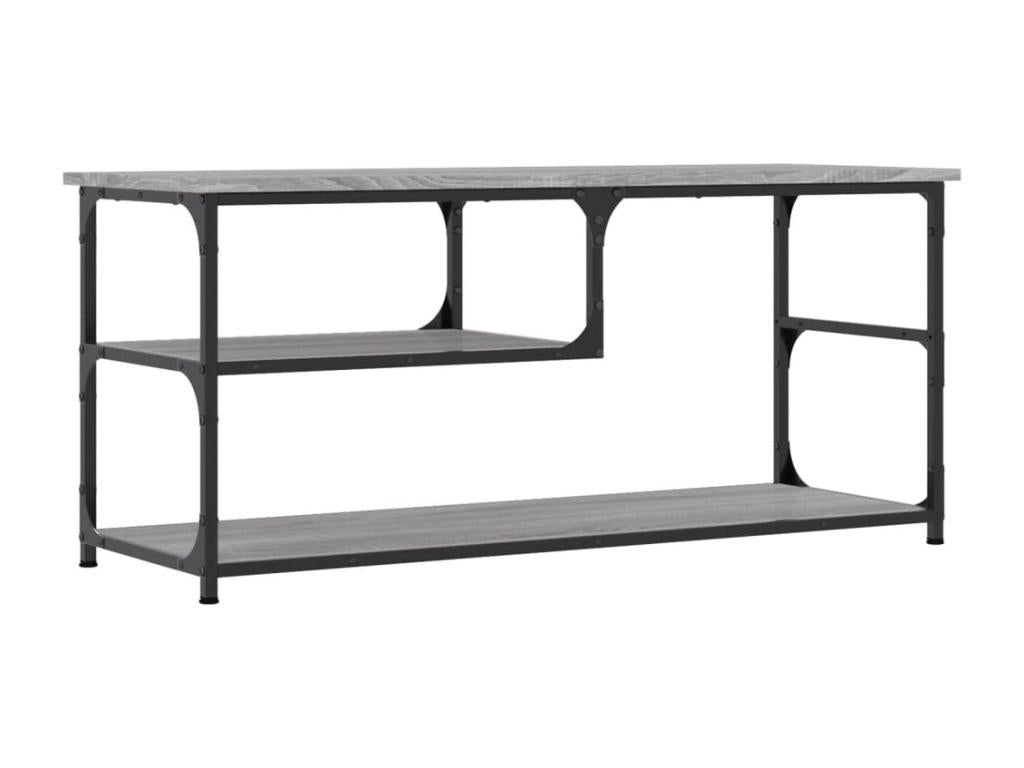 Gray Engineered Wood TV Stand, 103 x 38 x 46.5 cm