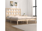Brown Pine Wood Bed Frame, 120 x 190 cm
