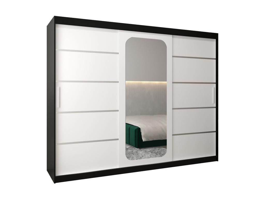 Black Wardrobe, 250 x 62 x 200 cm