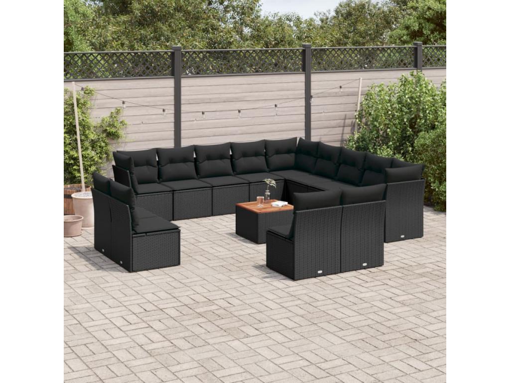 Black Woven Resin Wicker Outdoor Furniture Set - dlz1766586037878