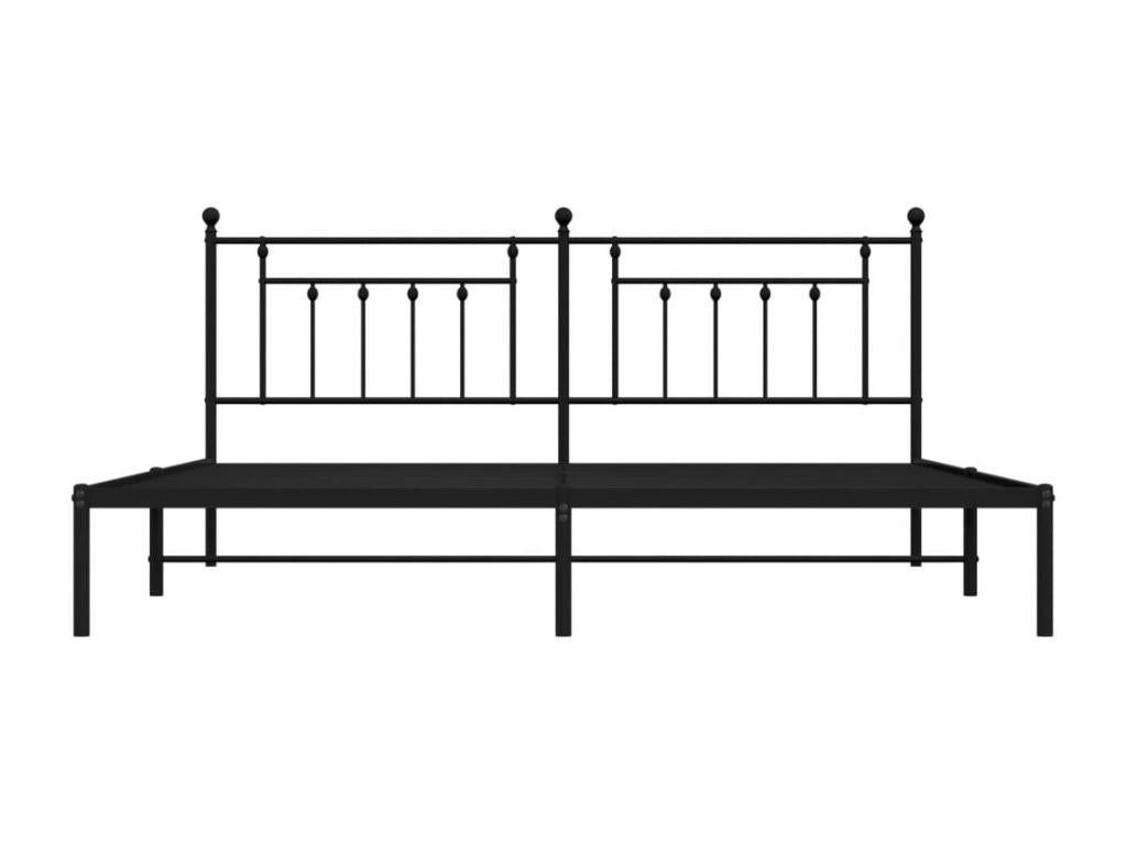 Black Metal Bed Frame, 193 x 203 cm