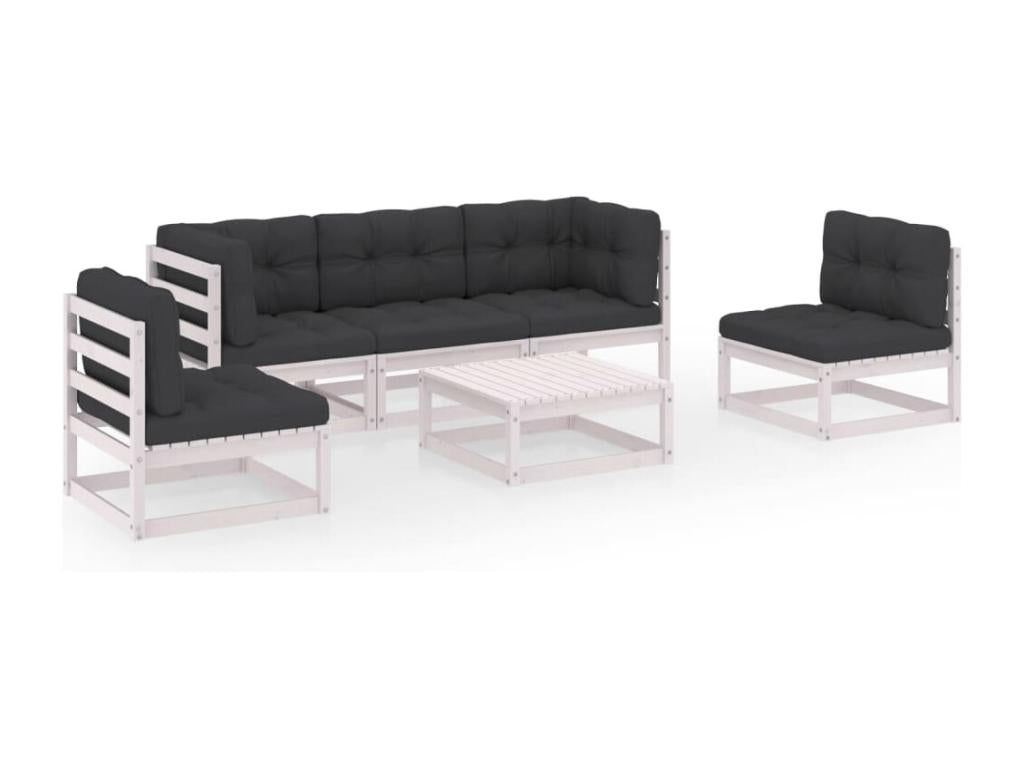 White Pine Wood Outdoor Furniture Set