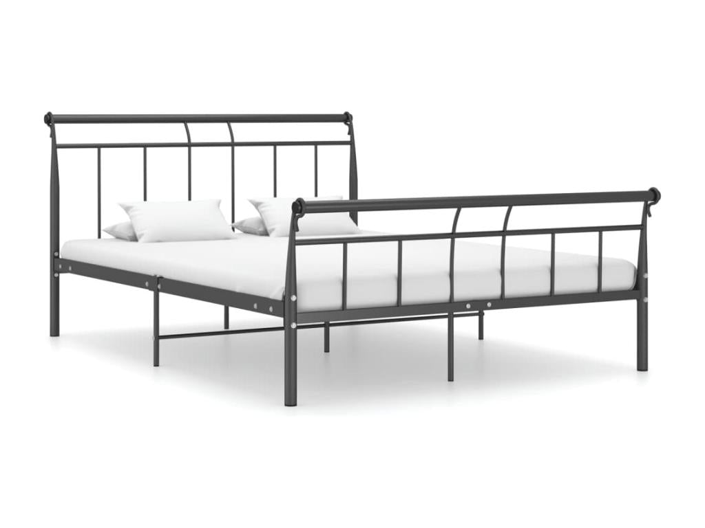 Black Metal Bed Frame, 140 x 200 cm