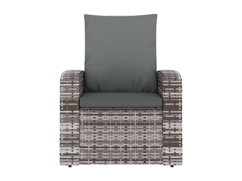 Gray Woven Resin Wicker Accent Chair