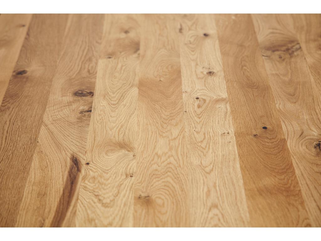 Natural Oak Wood Table, 90 x 160 cm