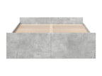 Gray Engineered Wood Bed Frame, 135 x 190 cm