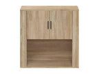 Beige Engineered Wood Wardrobe, 80 x 33 x 80 cm