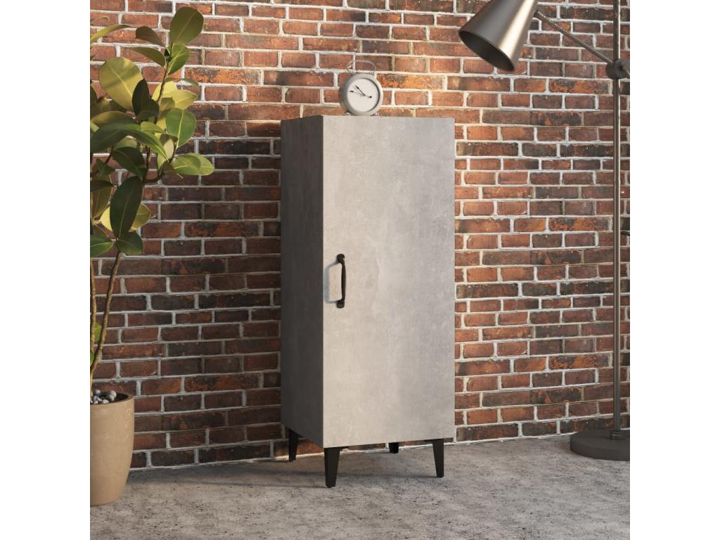 Gray Engineered Wood Sideboard, 34.5 x 34 x 90 cm