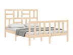 Brown Solid Wood Bed Frame