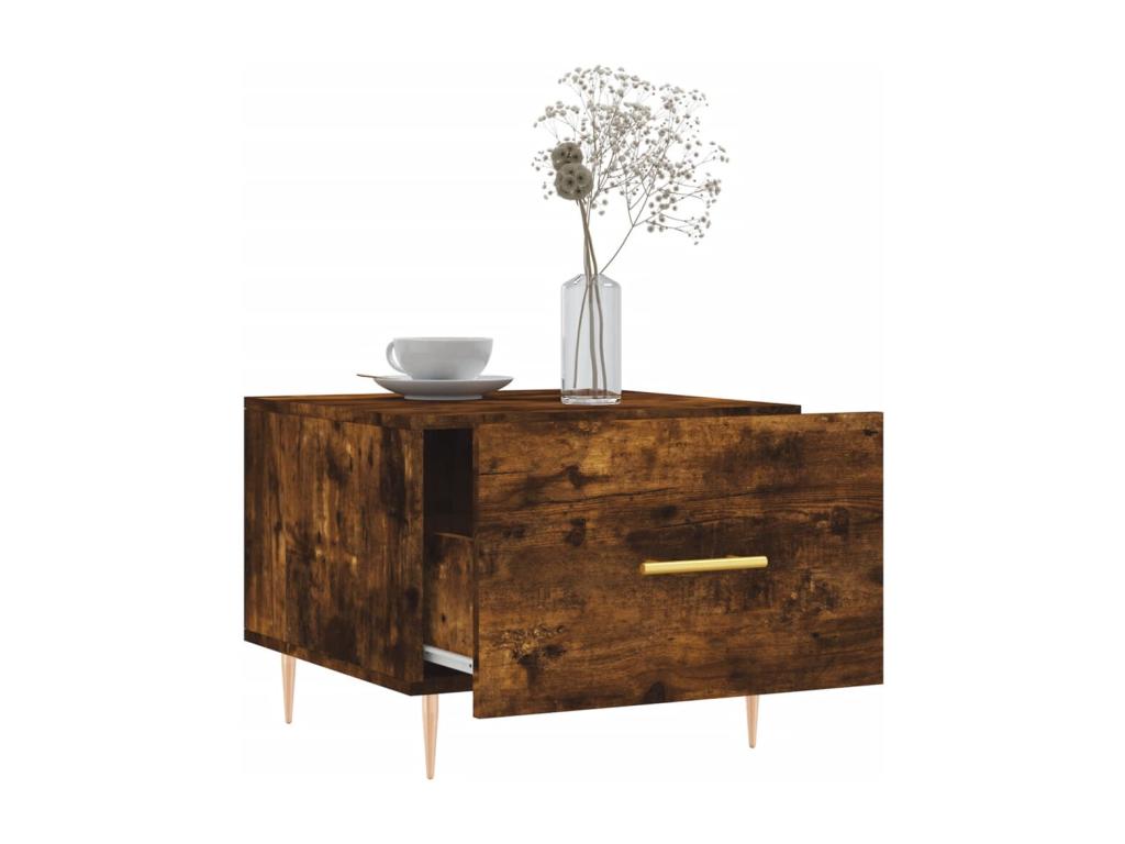 Natural Engineered Wood Coffee Table, 50 x 50 x 40 cm