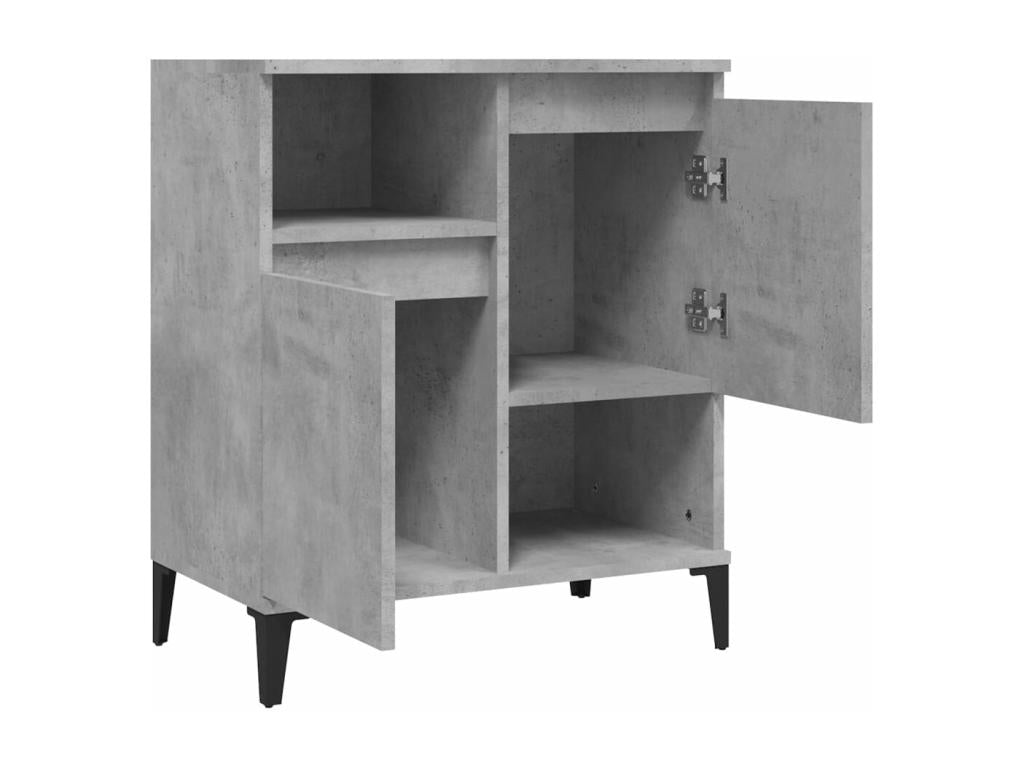 Gray Engineered Wood Sideboard, 60 x 35 x 70 cm