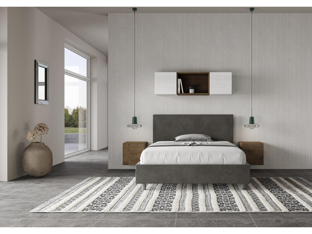 Anthracite Bed, 140 x 190 cm