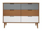 Brown Pine Wood Dresser, 113 x 40 x 80 cm