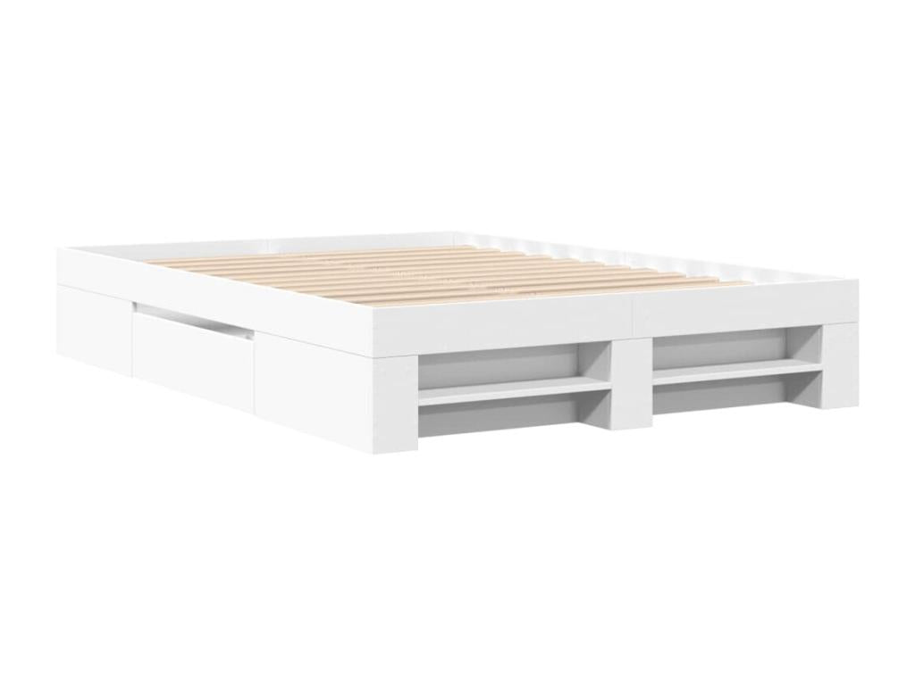 White Engineered Wood Mattress, 140 x 190 cm