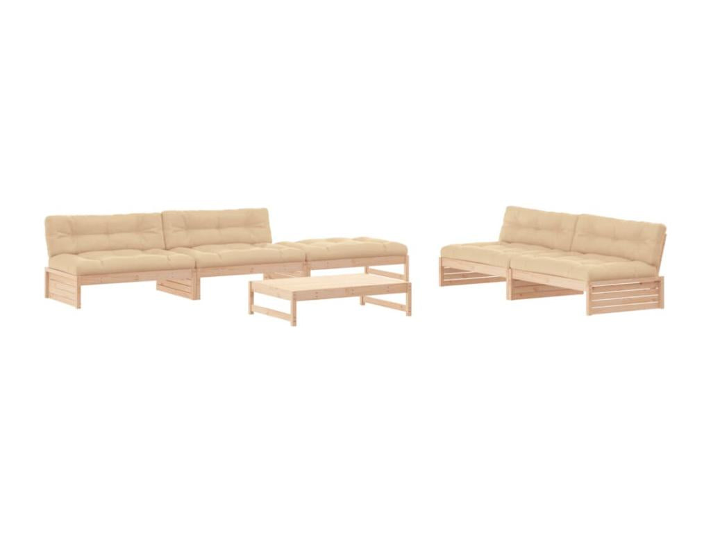 Natural Solid Wood Outdoor Furniture Set