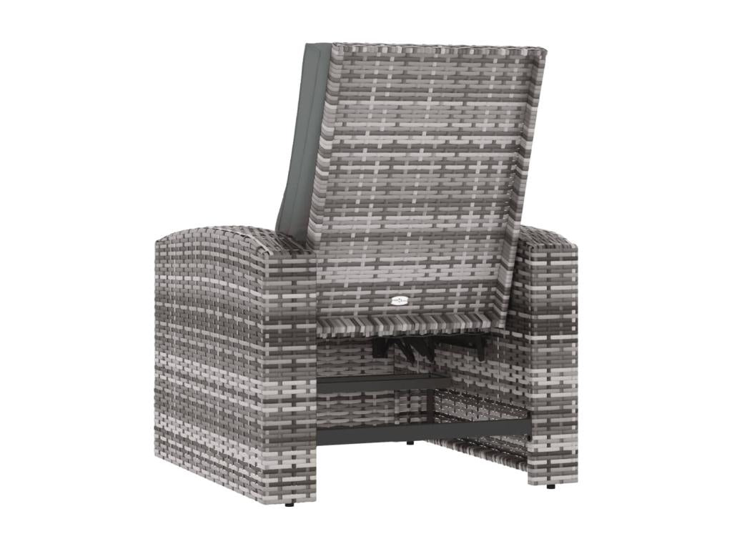 Gray Woven Resin Wicker Accent Chair