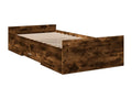 Brown Engineered Wood Bed Frame, 90 x 190 cm