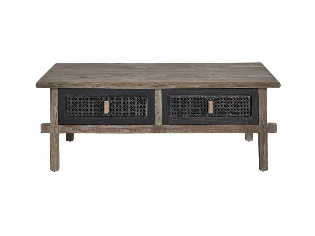 Gray Pine Wood Coffee Table