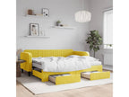 Yellow Velvet Bed, 90 x 200 cm