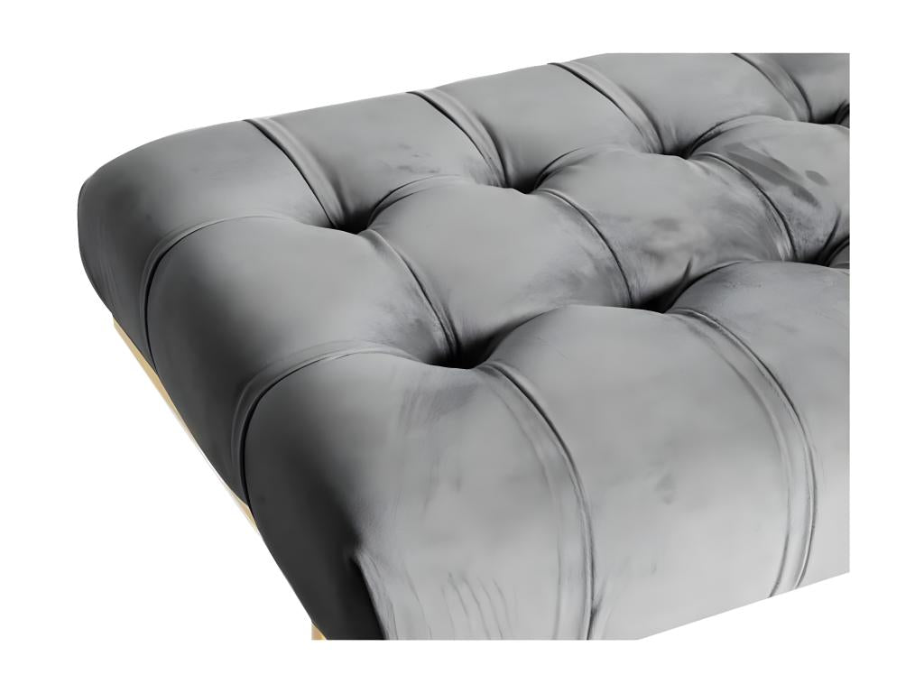 Gray Velvet Bench