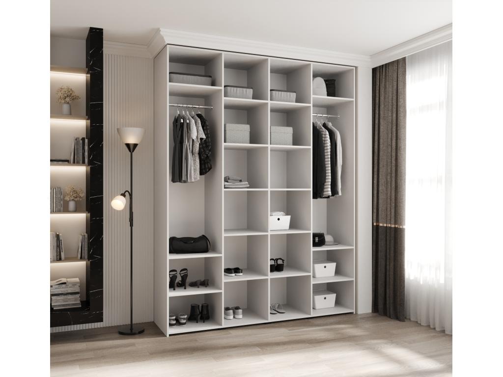White Wardrobe, 190 x 50 x 245.5 cm
