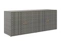 Gray Woven Resin Wicker Wardrobe, 198 x 55.5 x 80 cm