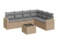 Beige Woven Resin Wicker Outdoor Furniture Set - dlz1766585572765