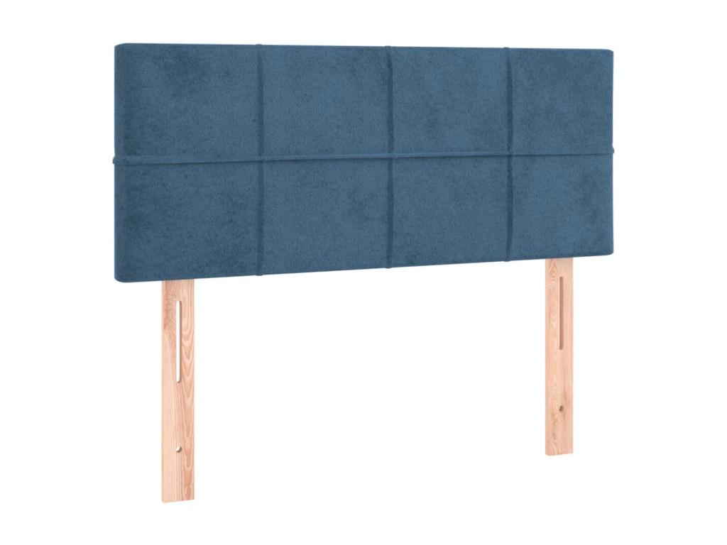 Blue Velvet Bed, 100 x 5 x 78 cm