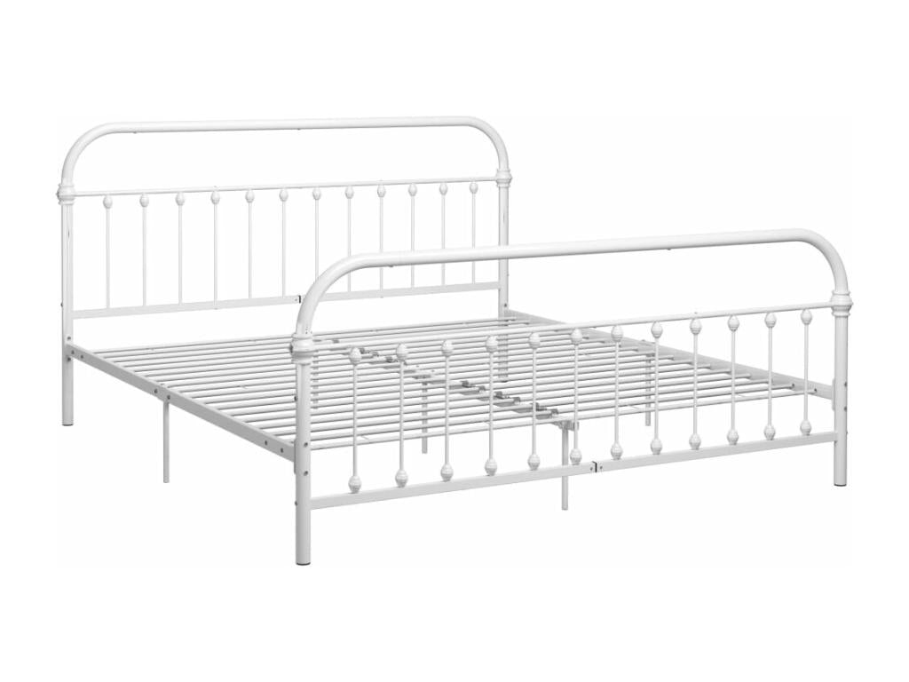 White Metal Bed Frame, 180 x 200 cm
