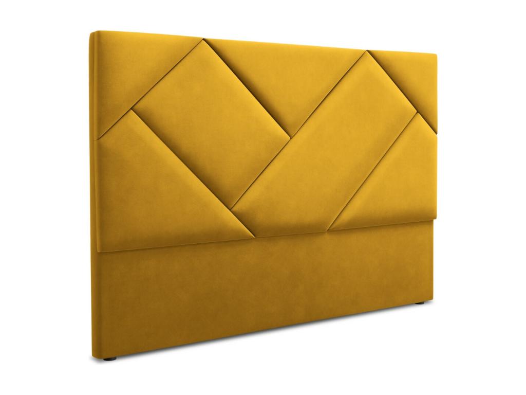 Yellow Velvet Bed, 180 x 8 x 120 cm