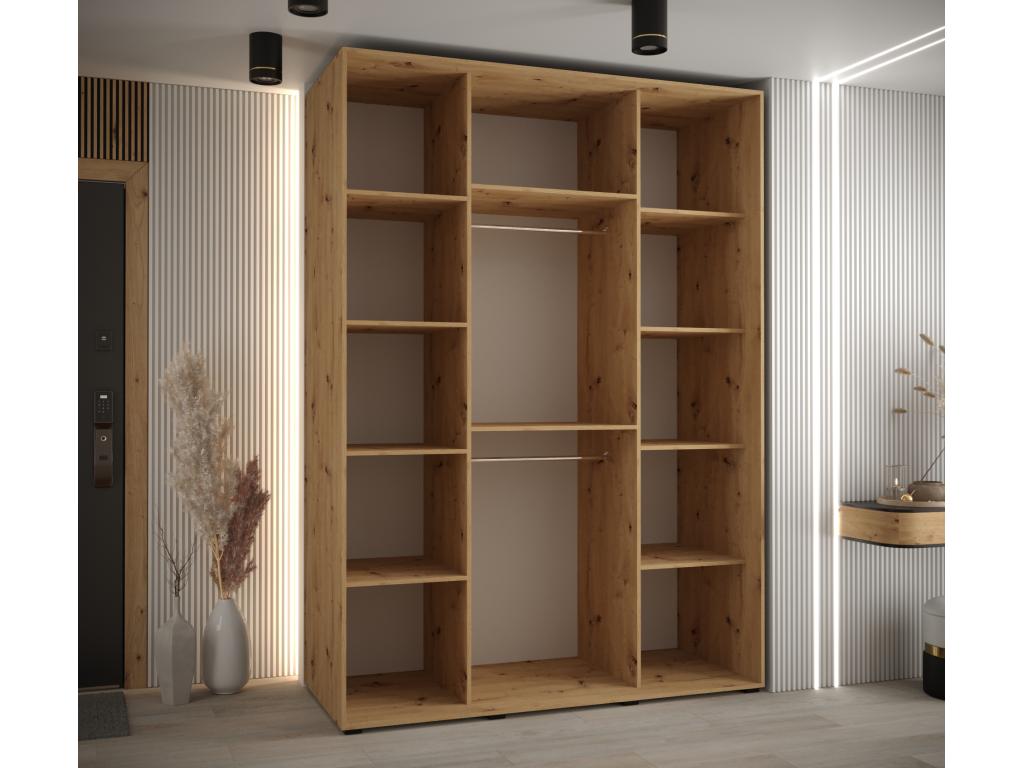 Black Wardrobe, 160 x 60 x 235.2 cm - dlz1766585575536