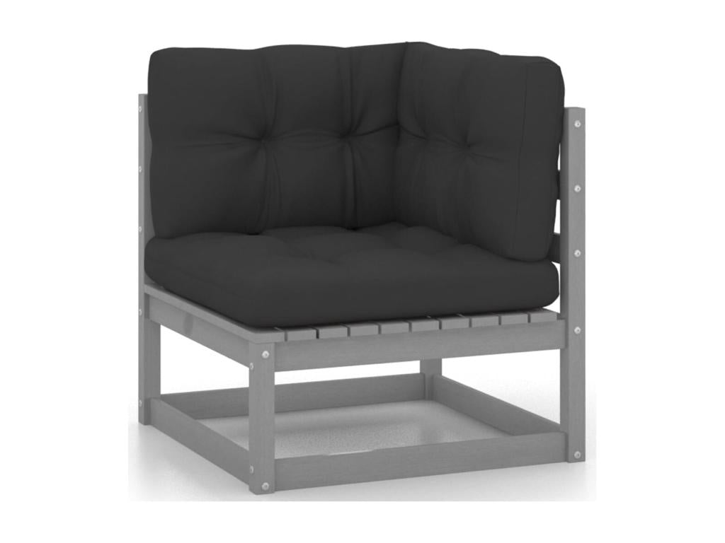 Gray Pine Wood Outdoor Furniture Set - dlz1766585690628