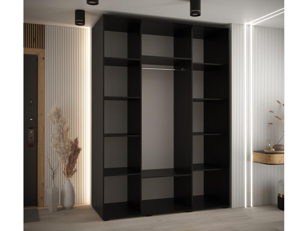 Black Wardrobe, 160 x 60 x 235.2 cm - dlz1766585630099