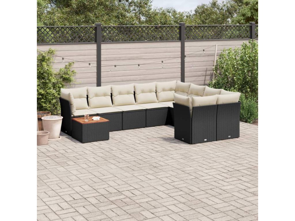 Black Woven Resin Wicker Outdoor Furniture Set - dlz1766585817882