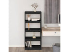 Black Pine Wood Bookcase, 60 x 30 x 135.5 cm