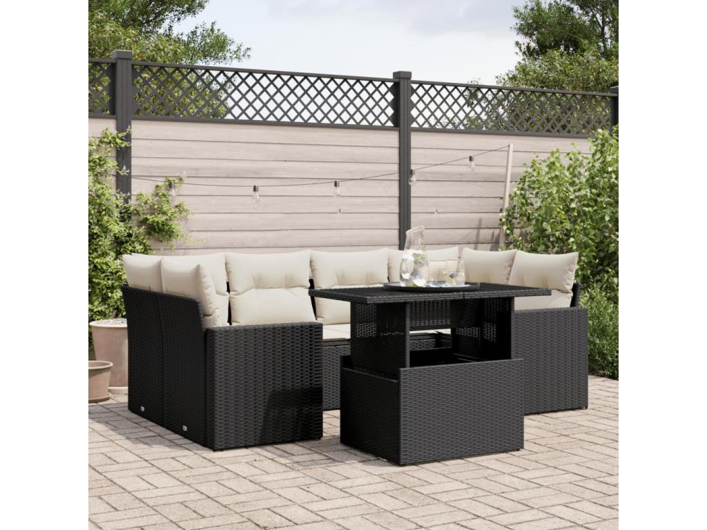 Black Woven Resin Wicker Outdoor Furniture Set - dlz1766586031910