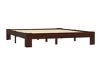 Brown Pine Wood Bed Frame, 160 x 200 cm